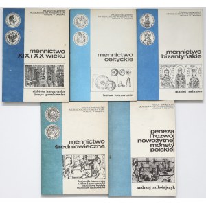 Zarys historii mennictwa europejskiego (5szt) - Tomy III, VI, VII, IX, X