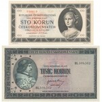 Czechosłowacja i Słowacja, duży zestaw banknotów (20szt)