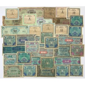 Allied Occupation WWII, set of banknotes (36pcs)