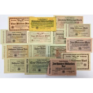 Germany, Deutsche Reichsbahn - set of banknotes (15pcs)