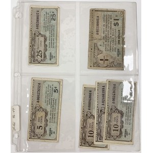 USA, Military Payment Certificate, 5 Cents - 5 Dollars (43pcs)