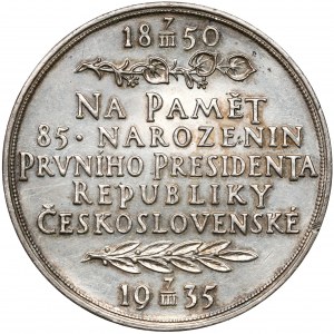 Czechosłowacja, Medal 1935 - 85 rocznica urodzin Tomasa Masaryka