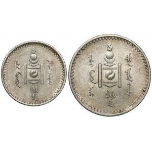 Mongolia, 50 mongo i Tugrik - zestaw (2szt)