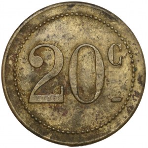 Belgia, Giraudon, Żeton 20 centimes