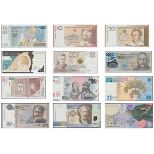 Banknoty kolekcjonerskie KOMPLET 2006-2020 (12szt)