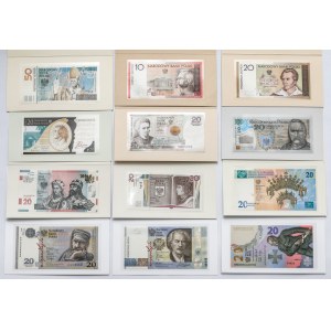 Banknoty kolekcjonerskie KOMPLET 2006-2020 (12szt)