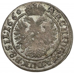 Śląsk, Leopold I, 3 krajcary 1660 GH, Wrocław