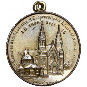 Medal Konsekracja Kościoła Św. Józefa w Mikołajewie 1896 (Gerlach i Meisner Warszawa)