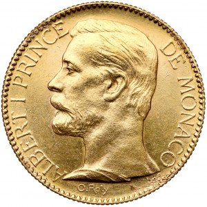 Monako, Albert I, 100 franków 1895-A, Paryż