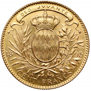 Monako, Albert I, 100 franków 1895-A, Paryż