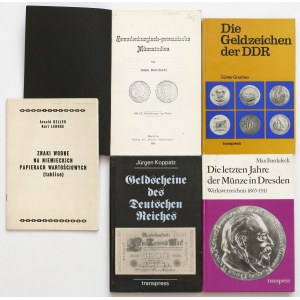 Zestaw 5szt. publikacji o niemieckich monetach i banknotach