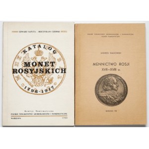 Mennictwo Rosji XVII-XVIII w. i Katalog monet rosyjskich 1796-1917, Białkowski, Safuta - Czerski (2szt)