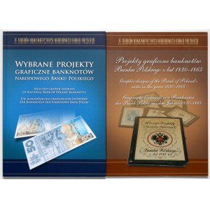 Projekty graficzne banknotów 1830-1865 i NBP (2szt)