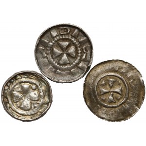 Denary krzyżowe (3szt) CNP II, VI, VII - z kapliczką, krzyż prosty i z pastorałem