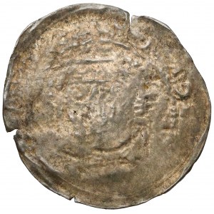 Śląsk, Henryk II Pobożny 1238-1241(?), Denar brakteatowy - Św. Wacław / Św. Wojciech - ex. Herstal