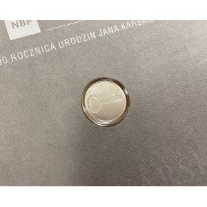 10 złotych 2014 - Jan Karski z albumem okolicznościowym