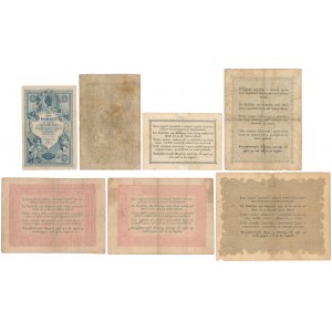 Austria i Węgry, zestaw banknotów z lat 1848-88 (7szt)