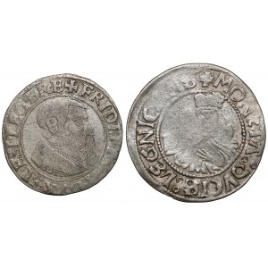 Śląsk, Fryderyk II, Grosz bez daty i 1542, Legnica (2szt)