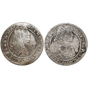 Śląsk, Chrystian i Jerzy III, 15 krajcarów 1664 Brzeg (2szt)