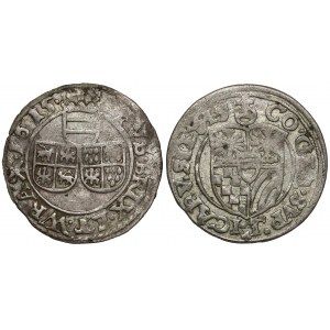 Śląsk, 3 krajcary 1615, Nysa i Oleśnica (2szt)