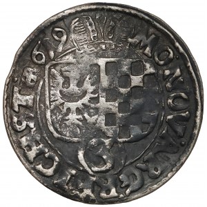 Śląsk, Jan Chrystian i Jerzy Rudolf, 3 krajcary 1619, Złoty Stok