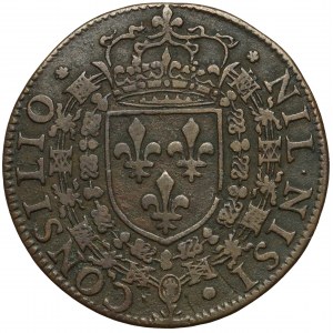 Francja, Henryk Walezy, Żeton 1585 - DEGENERES SOLARGVIT