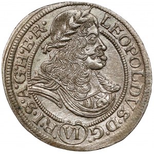 Śląsk, Leopold I, 6 krajcarów 1673 SHS, Wrocław