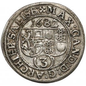 Austria, Salzburg, Max Gandolf von Kuenburg, 3 krajcary 1682