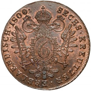 Austria, Franciszek II, 6 krajcarów 1800-B, Kremnica