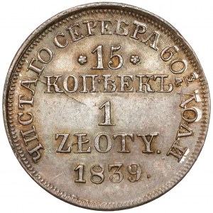 15 kopiejek = 1 złoty 1839 MW, Warszawa - PIĘKNA