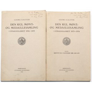 Den kgl. Mønt- og medaillesamling i finansaaret 1933-1934, H. Galster, 1935, 1936 (2)