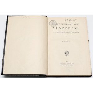 Handwörterbuch der Münzkunde un ihrer Hilfswissenschaften, Halke 1909