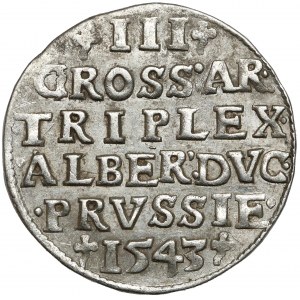 Prusy, Albrecht Hohenzollern, Trojak Królewiec 1543