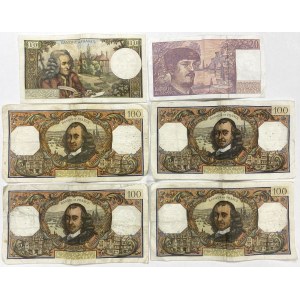 Francja, zestaw banknotów (6szt)