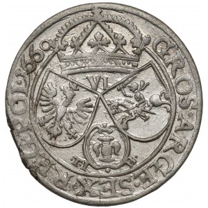 Jan II Kazimierz, Szóstak Kraków 1660 - TLB po bokach