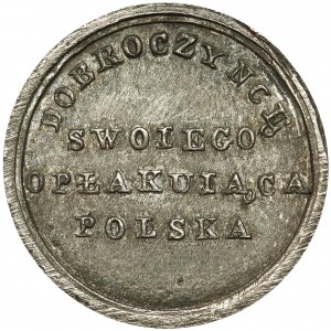 Medal, Dobroczyńcę Swojego Opłakująca Polska 1825 (średnica 16 mm!)