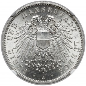 Lübeck, 3 mark 1913 A
