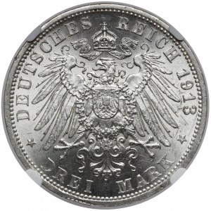 Lübeck, 3 mark 1913 A