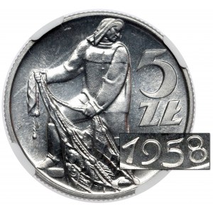 Rybak 5 złotych 1958 - BAŁWANEK