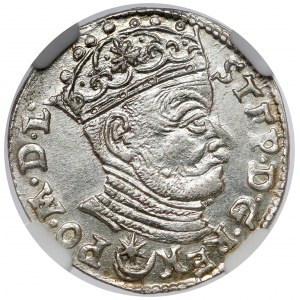 Stefan Batory, Trojak Wilno 1581 - Leliwa - PIĘKNY
