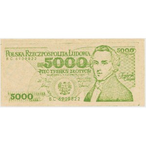 Solidarność, 5.000 złotych 1986 Fryderyk Chopin