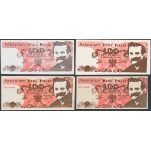 Solidarność, 100 złotych 1983 Lecha Wałęsa (4szt)