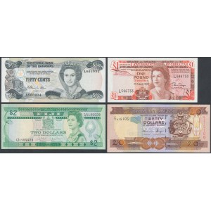 Bahama, Gibraltar, Fiji, Solomon Islands (4pcs)