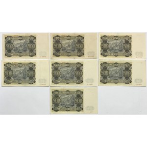 500 złotych 1940 - zestaw (7szt)