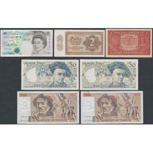 France, England, Germany, Poland - set of 7 banknotes