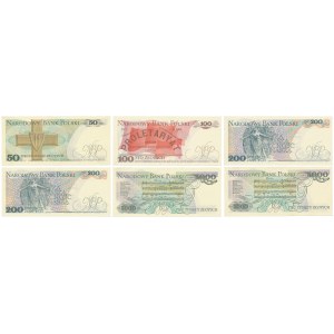 Zestaw banknotów PRL 50 - 5.000 zł (6szt)