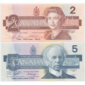 Canada, 2 i 5 Dollars 1986 (2pcs)