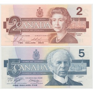 Canada, 2 i 5 Dollars 1986 (2pcs)