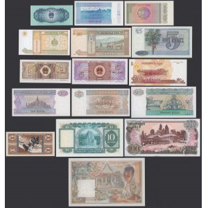 Azja, zestaw banknotów MIX (16szt)