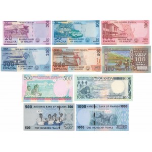 Afryka, zestaw banknotów MIX (10szt)